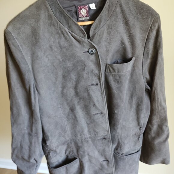 Anne Klein Suede Jacket - Size 6 - Picture 1 of 4